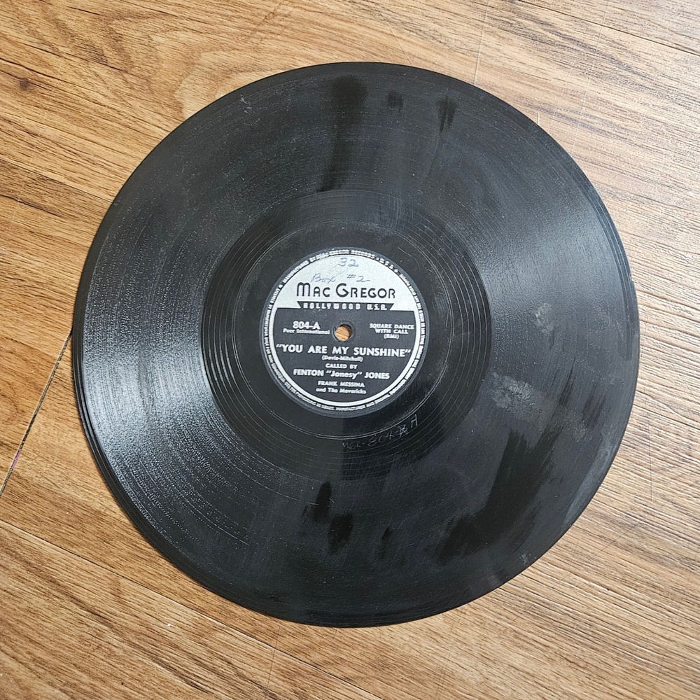 Fenton "Jonesy" Jones – You Are My Sunshine Mac Gregor 1957 804 78RPM 10" V+/V+